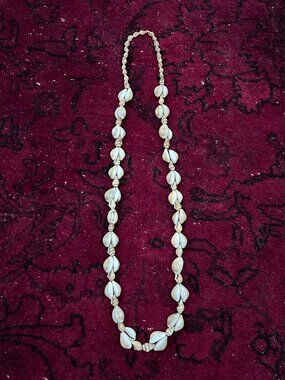 Vintage Handmade Natural Cowrie Boho Beach Sea Shell Necklace